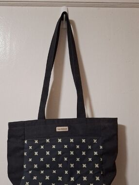 Black Patterned Tote Bag Diaper Bag Baby Baggage